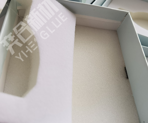 海绵粘纸盒用什么胶水？奕合牌海绵专用胶水解决客海绵粘纸盒问题