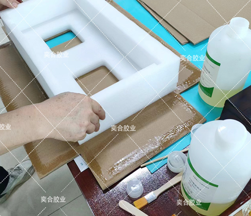电脑包装箱专用胶水 奕合高强度EPE珍珠棉粘纸板胶水